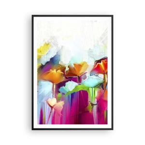 Poster in einem schwarzem Rahmen - Der Regenbogen ist aufgeblüht - 70x100 cm