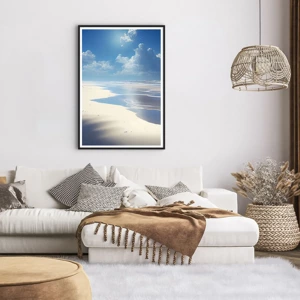 Poster in einem schwarzem Rahmen - Paradiesischer Urlaub - 70x100 cm