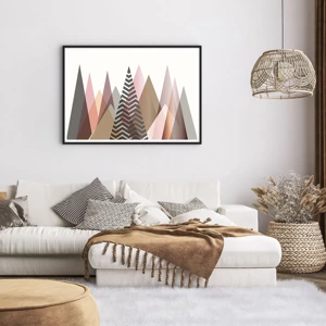 Poster in einem schwarzem Rahmen - Pyramidale Aussicht - 100x70 cm