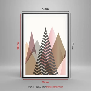 Poster in einem schwarzem Rahmen - Pyramidale Aussicht - 70x100 cm