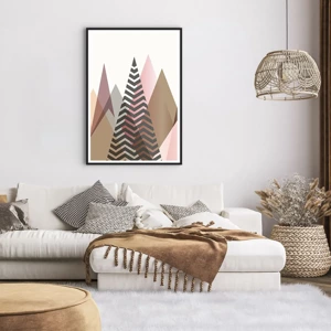 Poster in einem schwarzem Rahmen - Pyramidale Aussicht - 70x100 cm