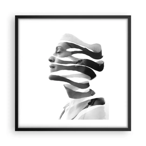 Poster in einem schwarzem Rahmen - Surreales Porträt - 50x50 cm