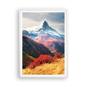 Poster in einem weißen Rahmen - Alpenherbst - 70x100 cm