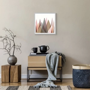 Poster in einem weißen Rahmen - Pyramidale Aussicht - 40x40 cm