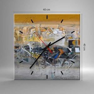 Wanduhr - Glasuhr - Alles wird gut - 40x40 cm