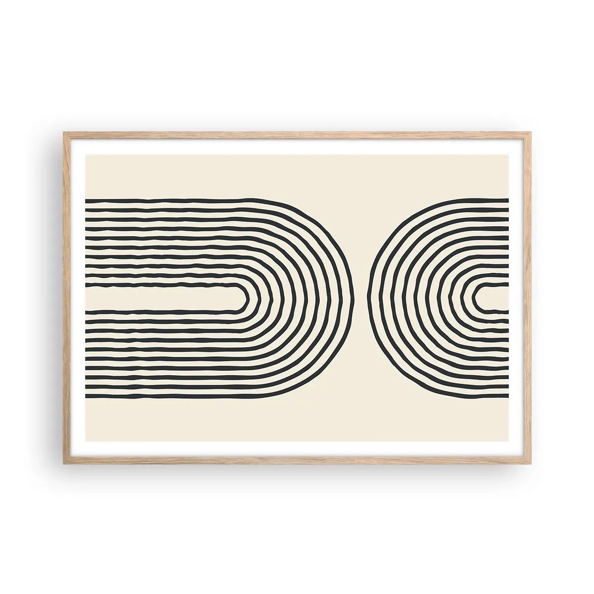 Poster in einem Rahmen aus heller Eiche - In einem Moment ... - 100x70 cm