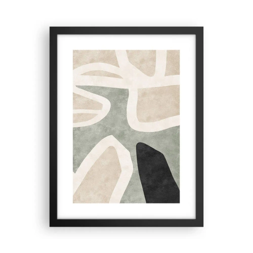 Poster in einem schwarzem Rahmen - Komposition mit schwarzem Motiv - 30x40 cm