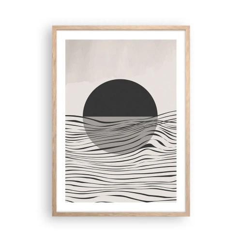 Poster in einem Rahmen aus heller Eiche - Halbe Komposition - 50x70 cm