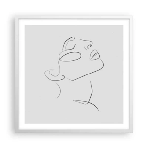 Poster in einem weißen Rahmen - Die Drehungen und Wendungen der Träume - 60x60 cm