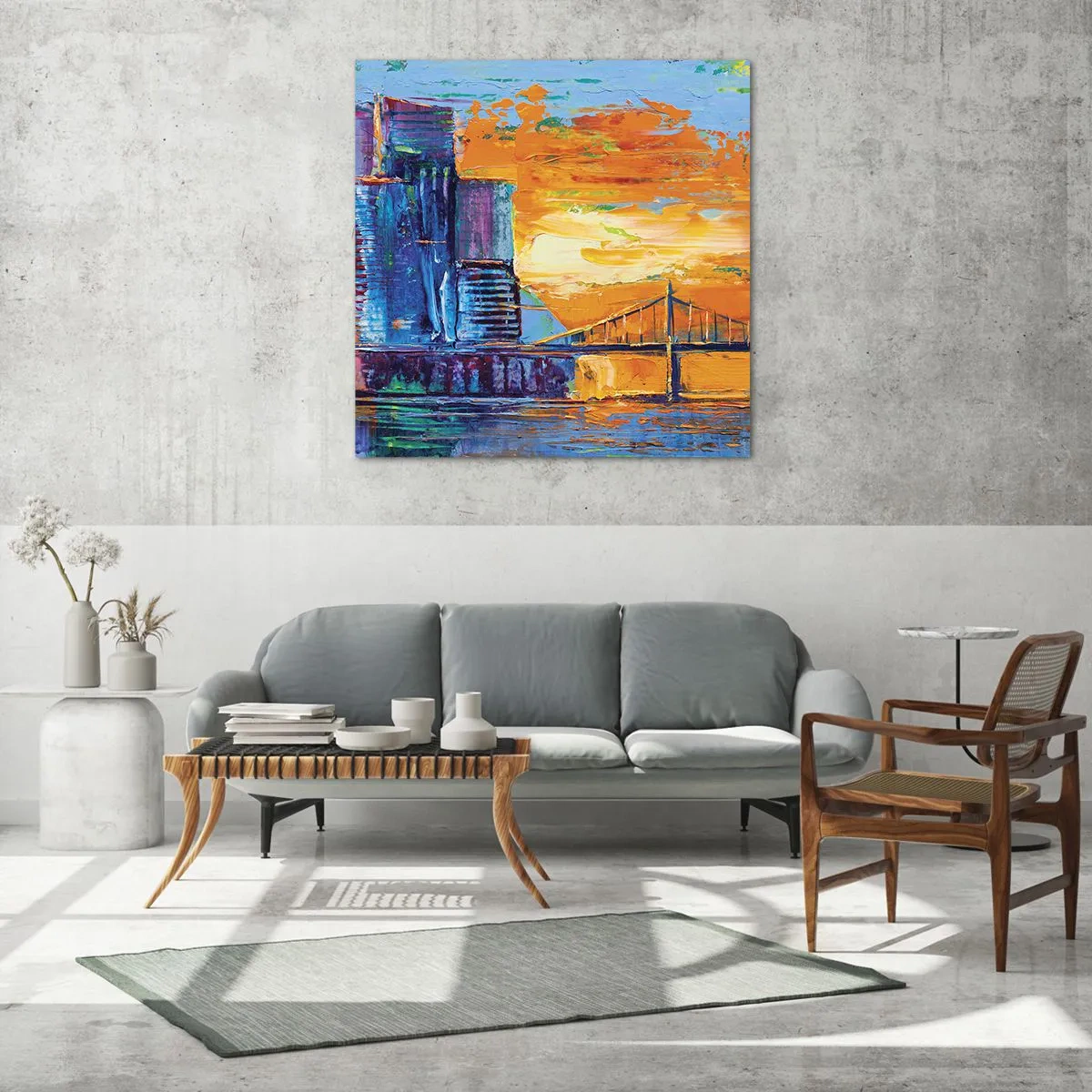 Glasbild - Bild auf glas - Kultur und Natur - 40x40 cm