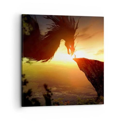 Bild auf Leinwand - Leinwandbild - Drachentöter - 70x70 cm