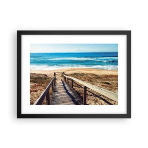 Poster in einem schwarzem Rahmen - Lauf! - 40x30 cm