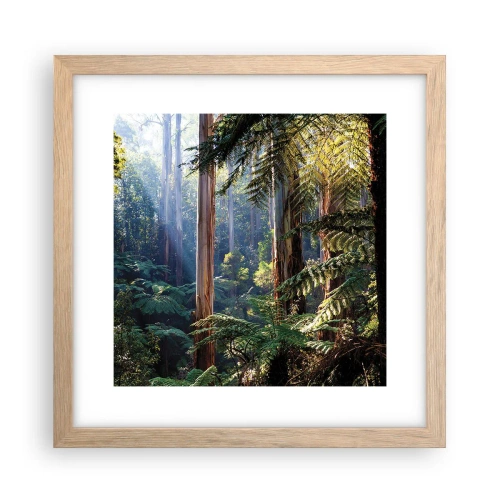 Poster in einem Rahmen aus heller Eiche - Ein Waldmärchen - 30x30 cm