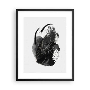 Poster in einem schwarzem Rahmen - Aus Schwarz entstanden - 40x50 cm