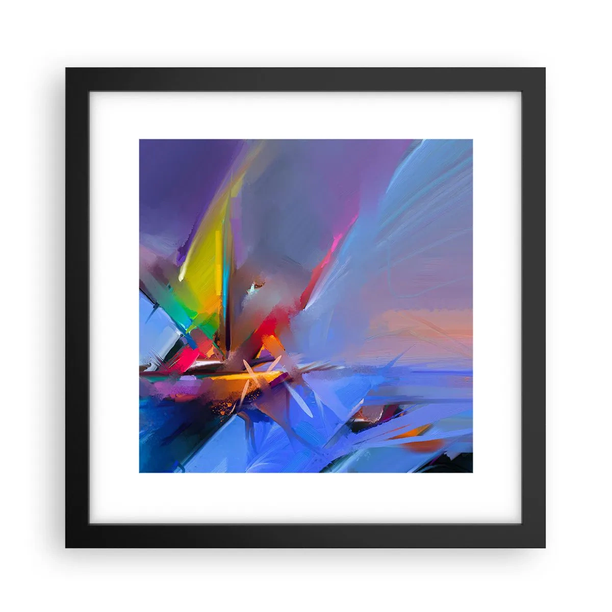 Poster in einem schwarzem Rahmen - Propeller wie ein Vogel - 30x30 cm