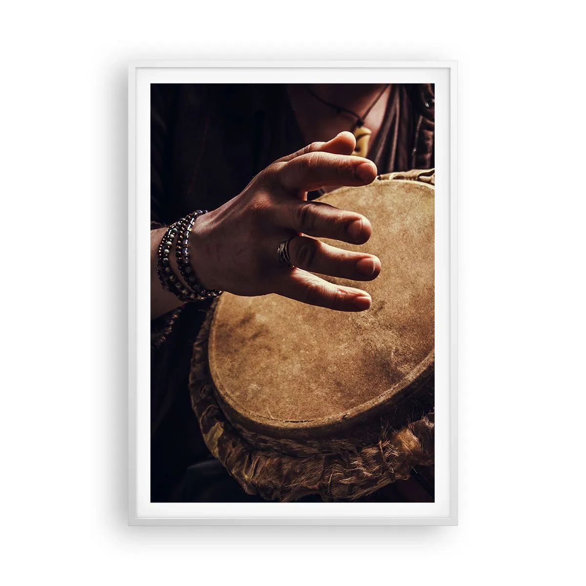 Poster in einem weißen Rahmen - Im Rhythmus des Herzens - 70x100 cm