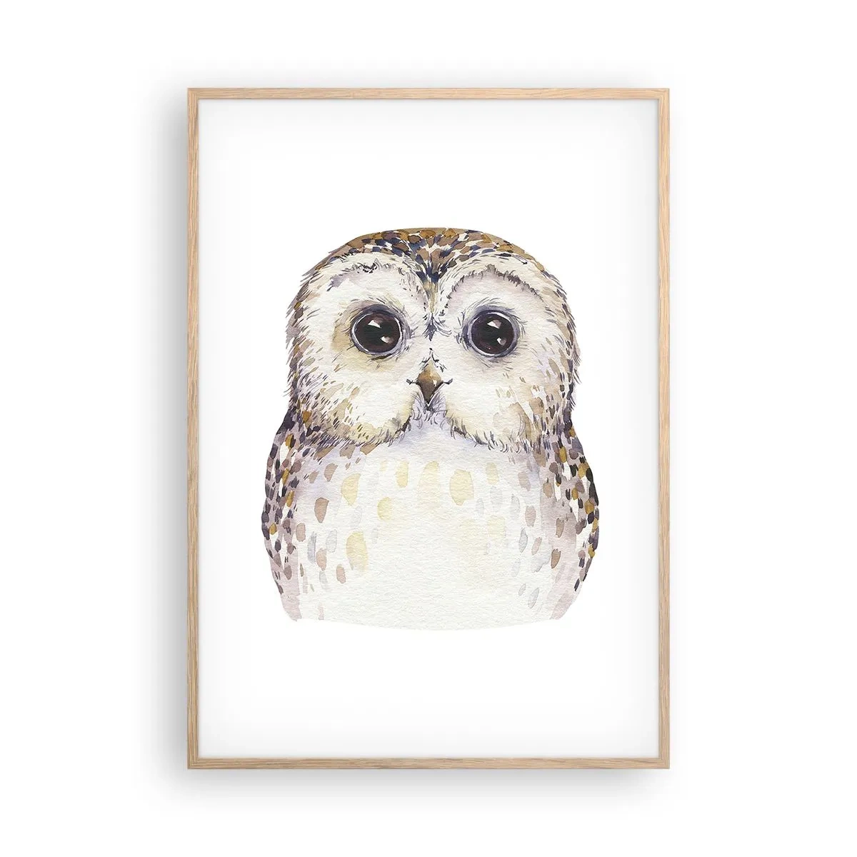 Poster in einem Rahmen aus heller Eiche - Schau mir in die Augen - 70x100 cm