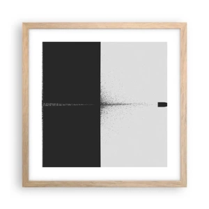 Poster in einem Rahmen aus heller Eiche - Direkt zum Ziel - 40x40 cm