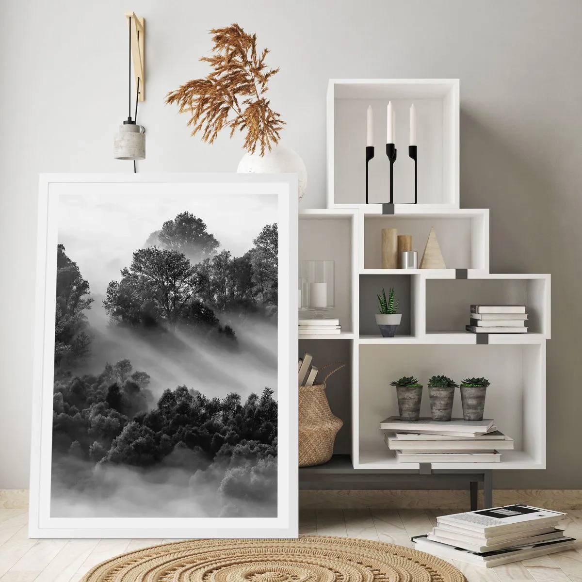 Poster in einem weißen Rahmen - Aufstehend aus dem Schlaf - 70x100 cm