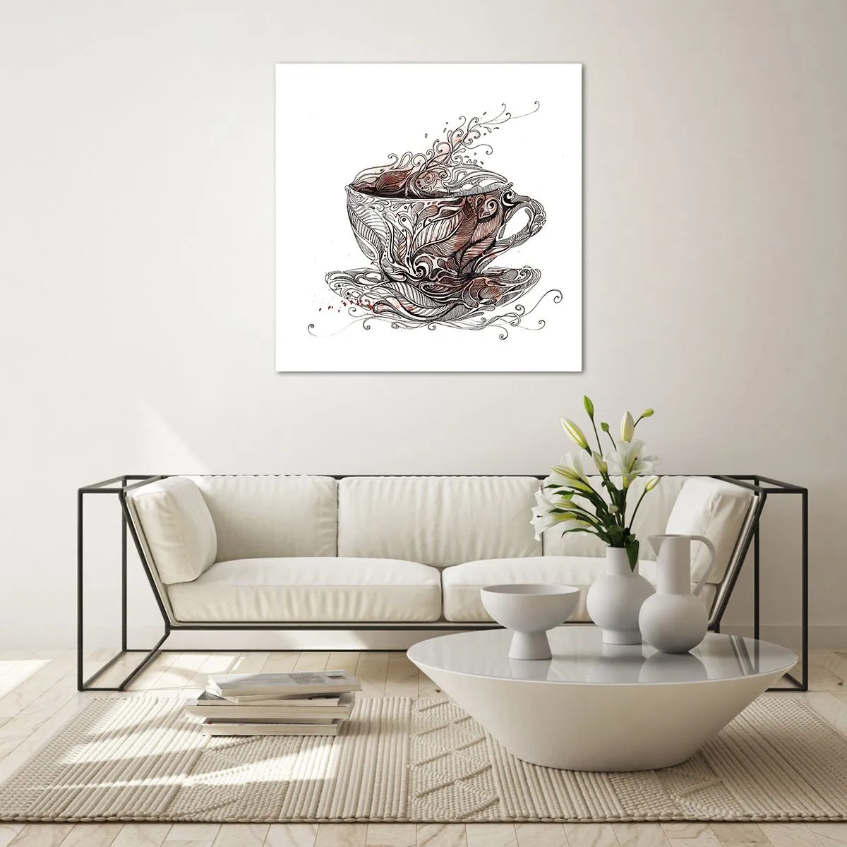 Glasbild - Bild auf glas - Tee für alles - 70x70 cm
