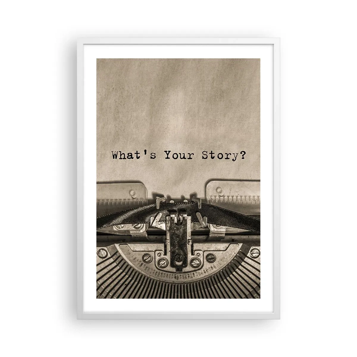 Poster in einem weißen Rahmen - Erzähl es mir - 50x70 cm