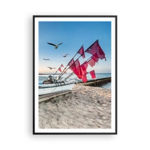 Poster in einem schwarzem Rahmen - Wohlverdiente Ruhe - 70x100 cm