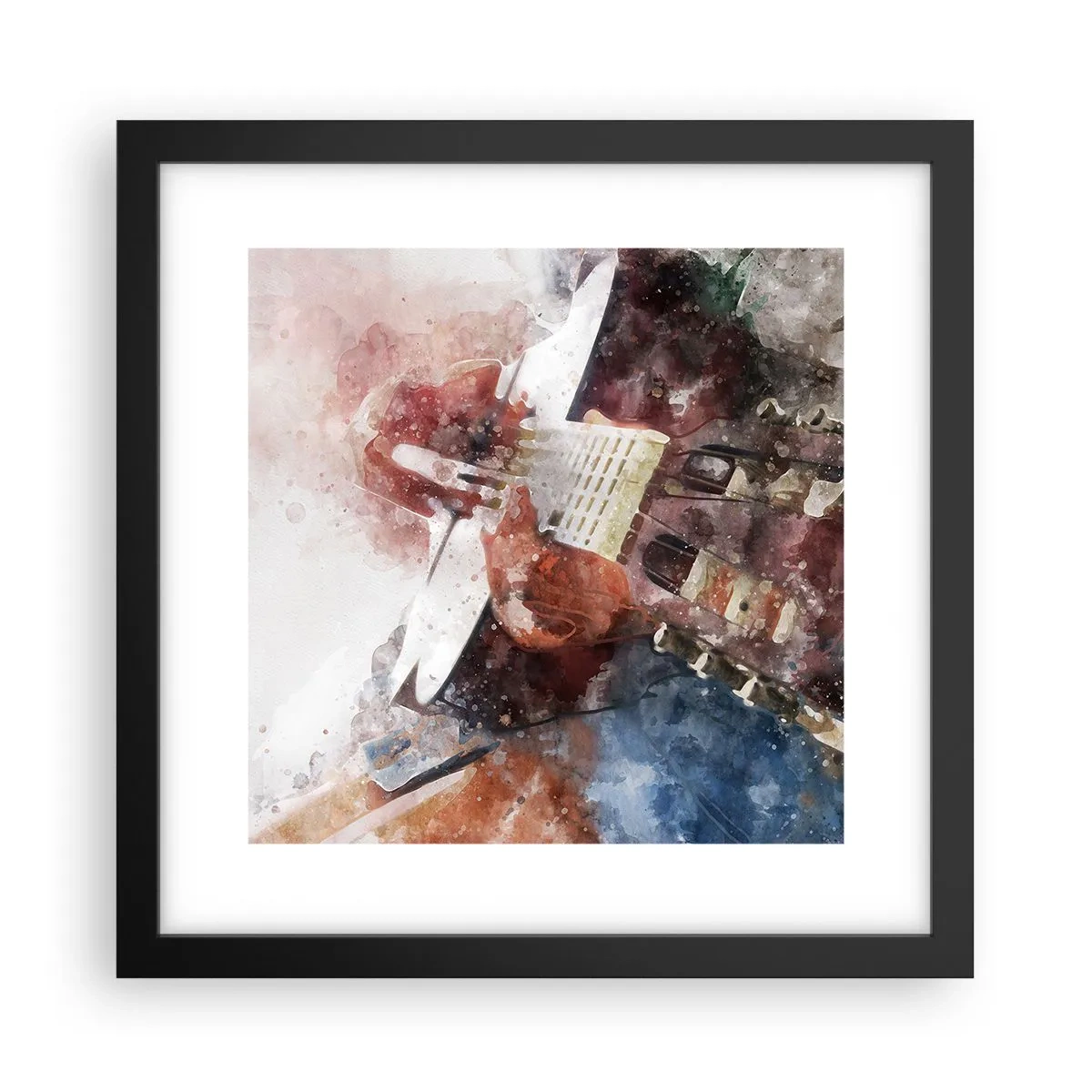 Poster in einem schwarzem Rahmen - Und was halten Sie davon? - 30x30 cm