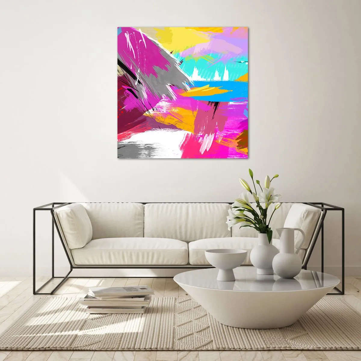 Glasbild - Bild auf glas - Und nochmal und nochmal und nochmal wieder - 50x50 cm