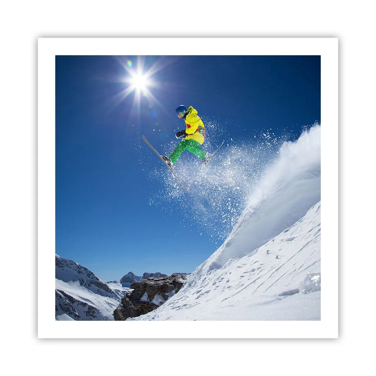 Poster - Tanzen mit den Bergen - 60x60 cm