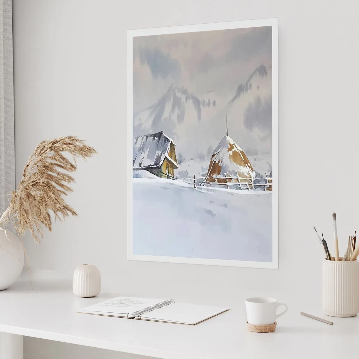 Poster - In einem verschneiten Talkessel - 30x40 cm