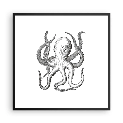 Poster in einem schwarzem Rahmen - Mit den Wellen tanzen - 60x60 cm