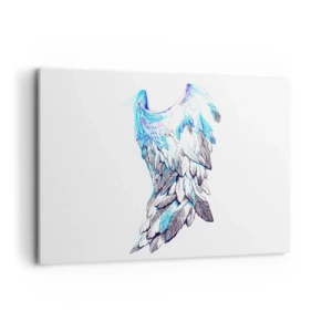 Bild auf Leinwand - Leinwandbild - Zarte Engelsflügel in Pastelltönen - 100x70cm - Ich brauche Flügel - Moderne Wanddekoration für Wohnzimmer und Schlafzimmer ARTTOR