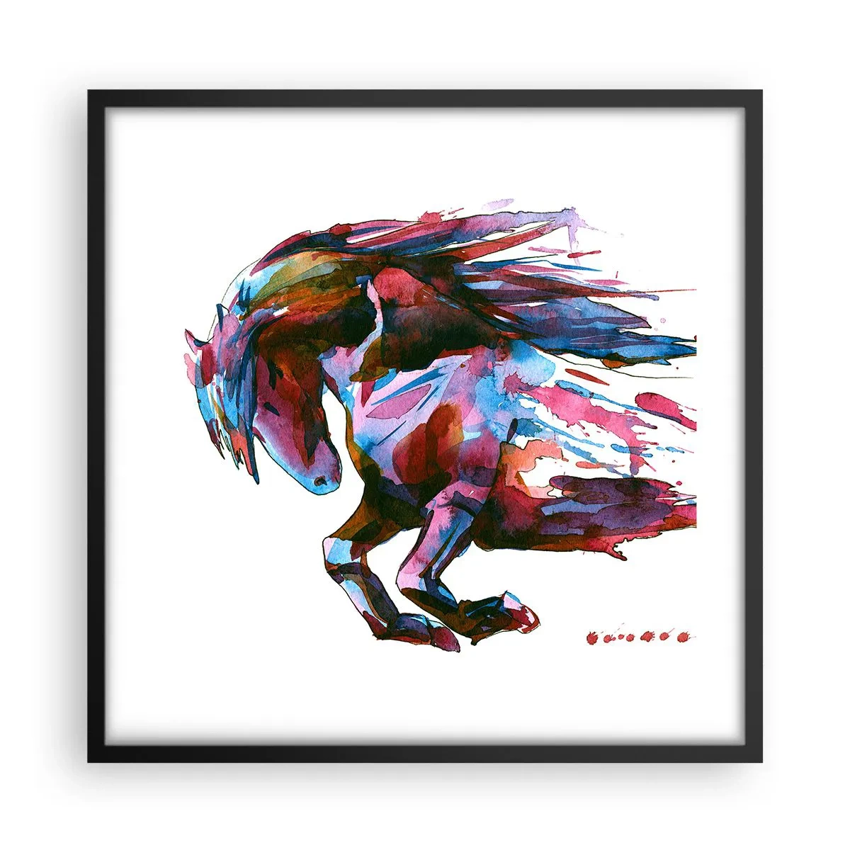 Poster in einem schwarzem Rahmen - In Verzückung - 50x50 cm