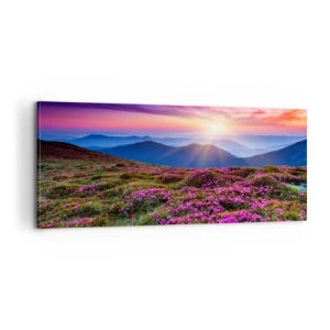 Bild auf Leinwand - Leinwandbild - Kräuter dufteten nach frischen Trauben von den Feldern - 100x40 cm