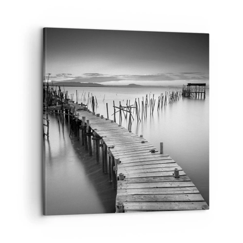 Bild auf Leinwand - Leinwandbild - Der Frieden eines vergessenen Ufers - 60x60 cm