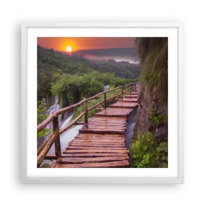 Poster in einem weißen Rahmen - Schönheit jenseits des Glaubens - 50x50 cm