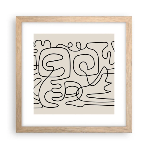 Poster in einem Rahmen aus heller Eiche - Folge der Spur - 30x30 cm