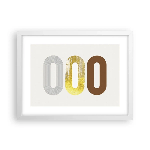 Poster in einem weißen Rahmen - Oooh! - 40x30 cm