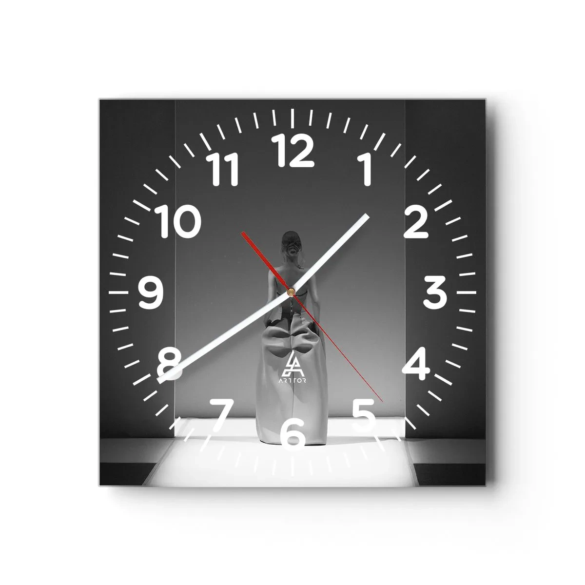 Wanduhr - Glasuhr - Raffinierte Einfachheit - 30x30 cm