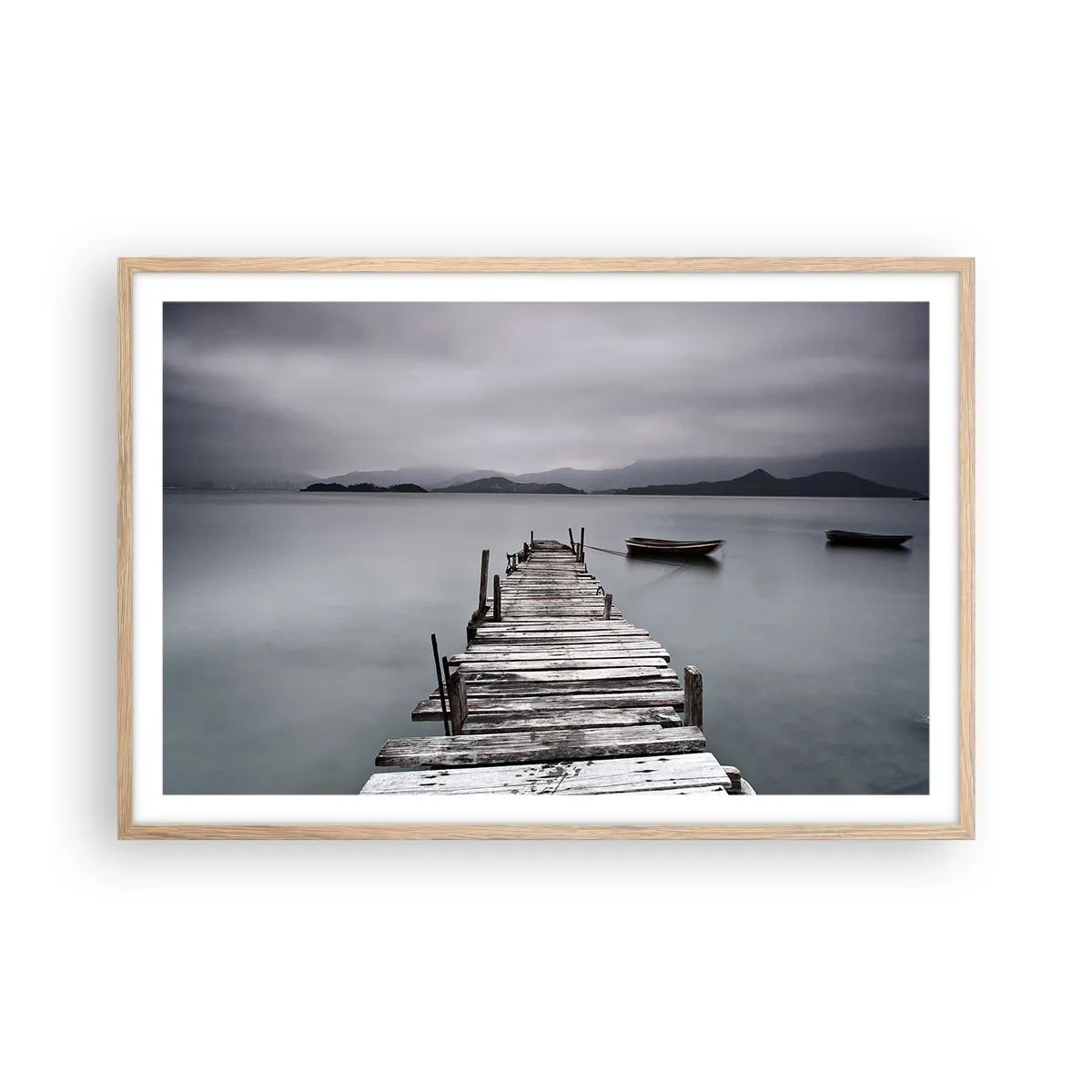 Poster in einem Rahmen aus heller Eiche - Du kannst morgen gehen - 91x61 cm