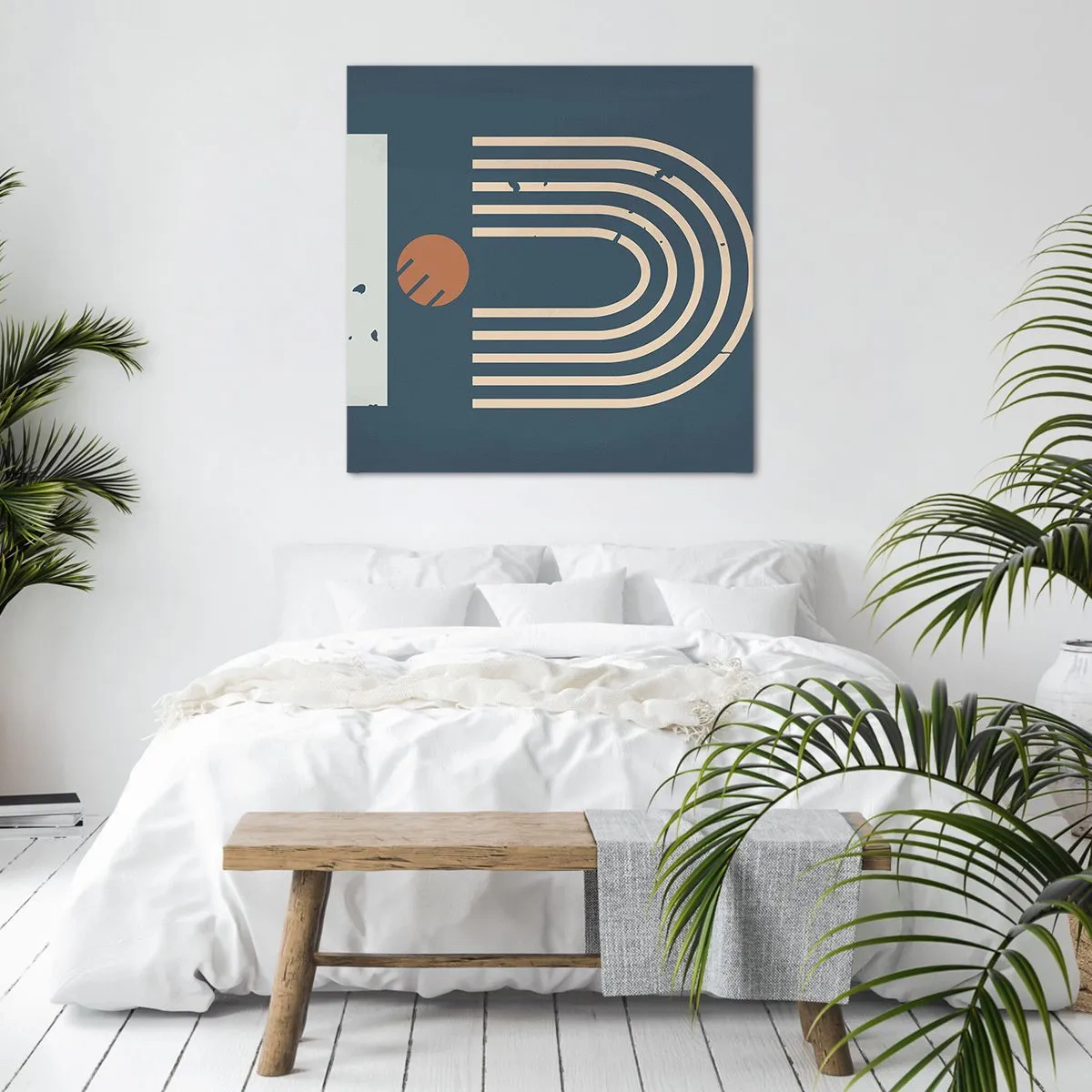 Bild auf Leinwand - Leinwandbild - Geometrie auf dem Granatapfel - 30x30 cm