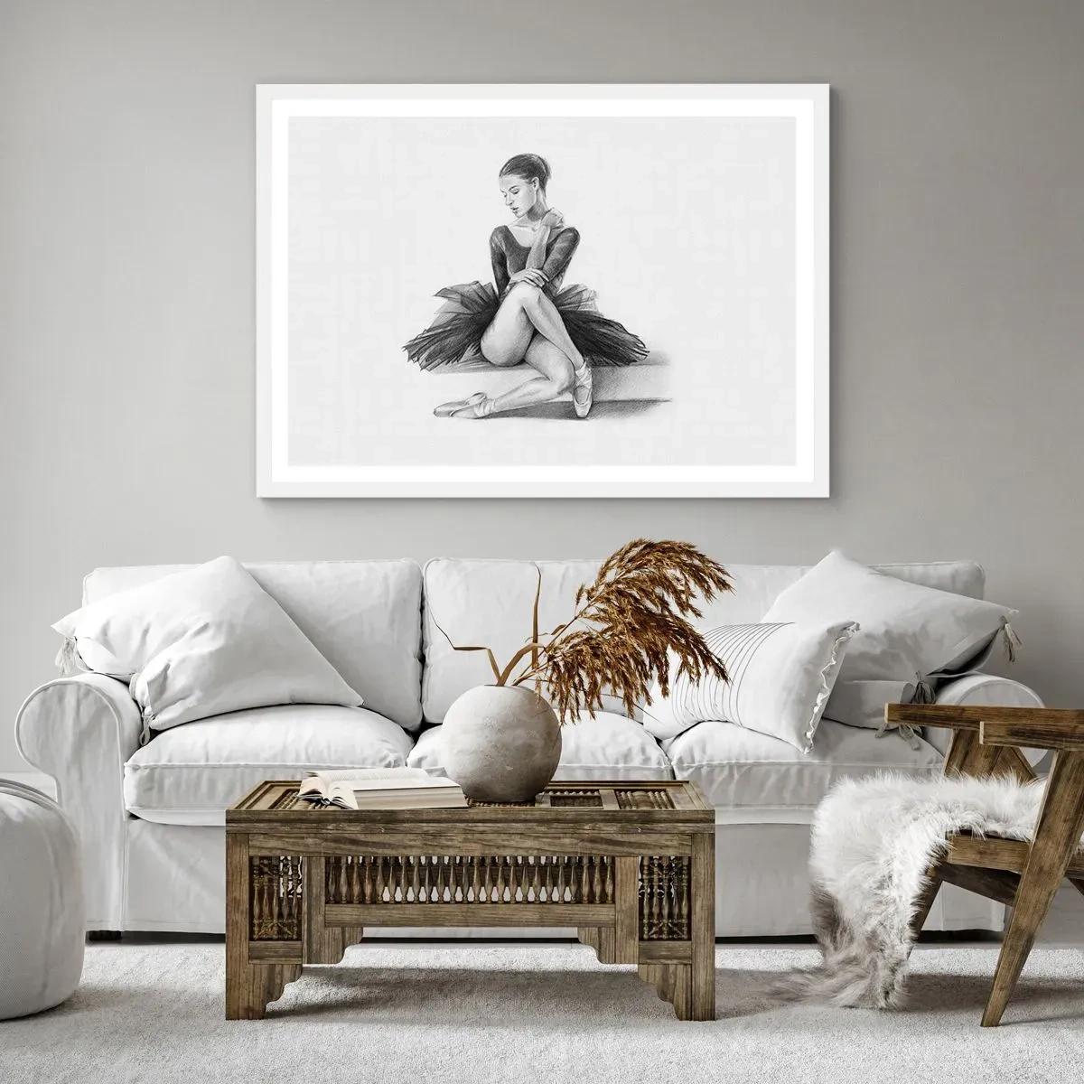Poster in einem weißen Rahmen - Vom Tanz verzaubert - 40x30 cm