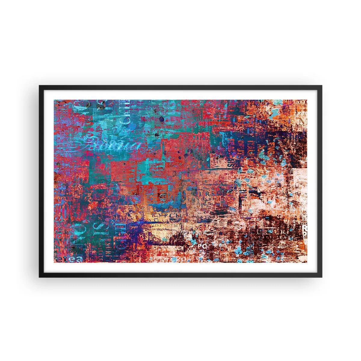 Poster in einem schwarzem Rahmen - Erinnerung und Vergessen - 91x61 cm