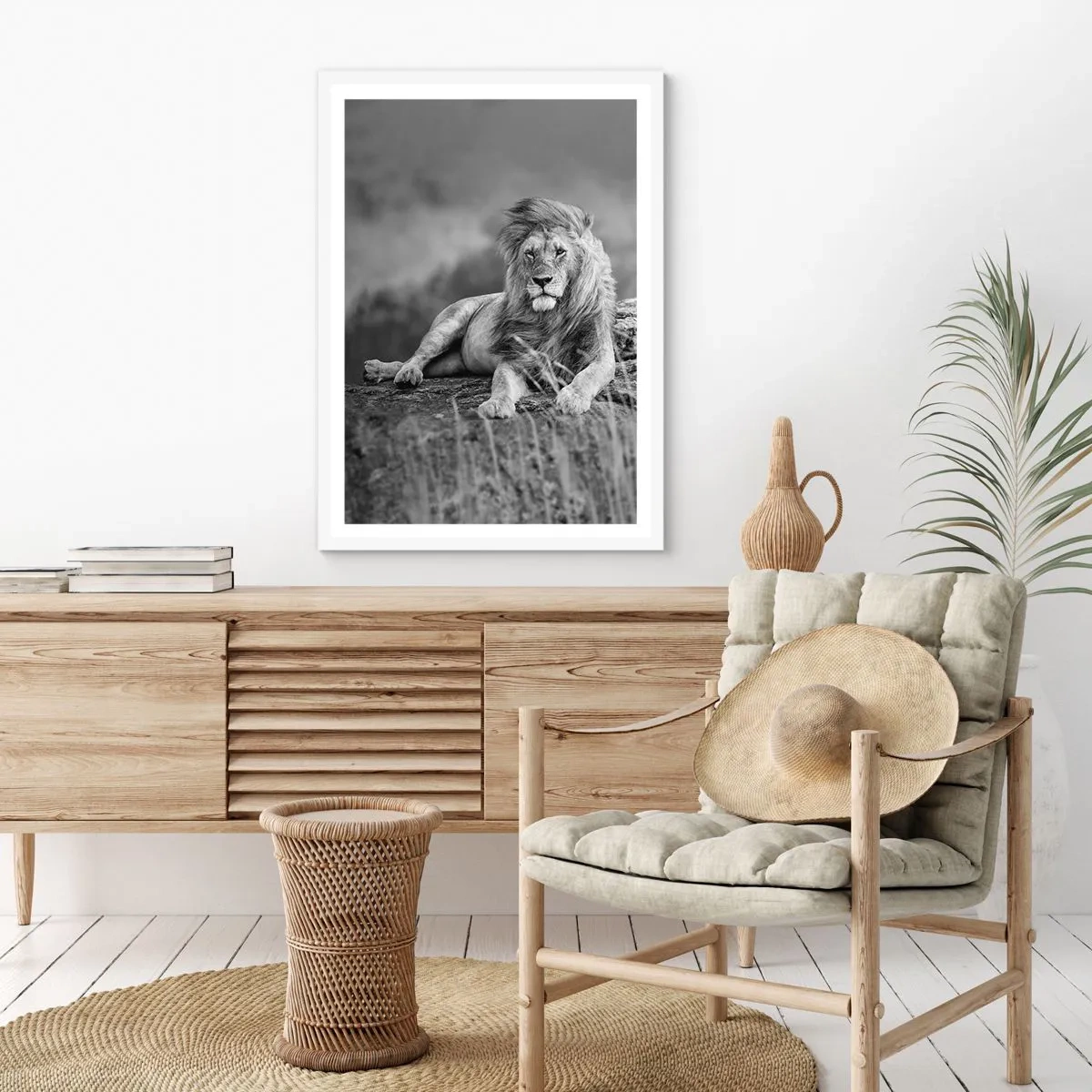 Poster in einem weißen Rahmen - Königliche Siesta - 40x50 cm