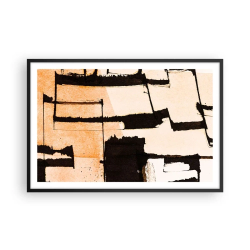 Poster in einem schwarzem Rahmen - Also doch Ordnung - 91x61 cm