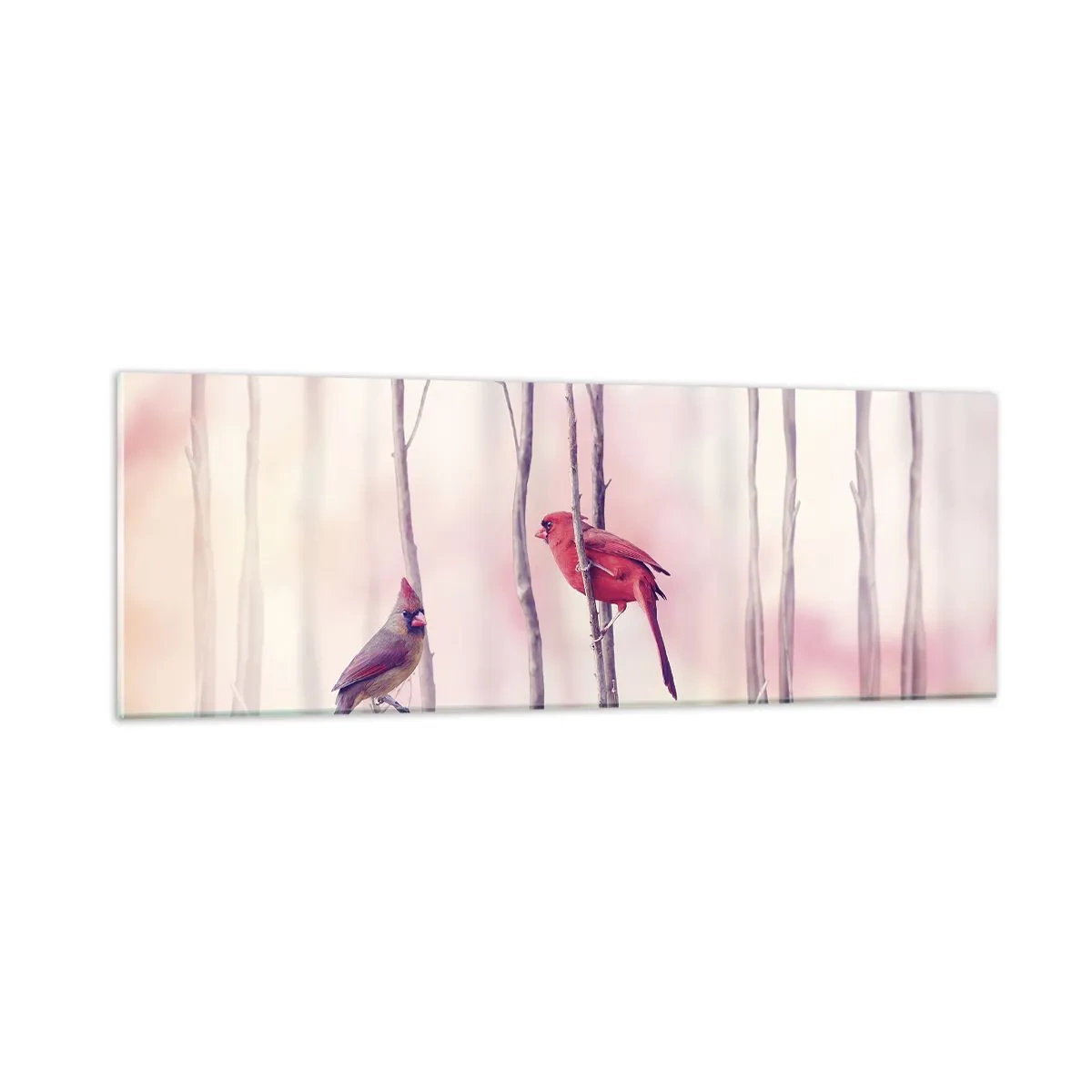 Glasbild - Bild auf glas - Geschichte vom rosa Wald - 90x30 cm