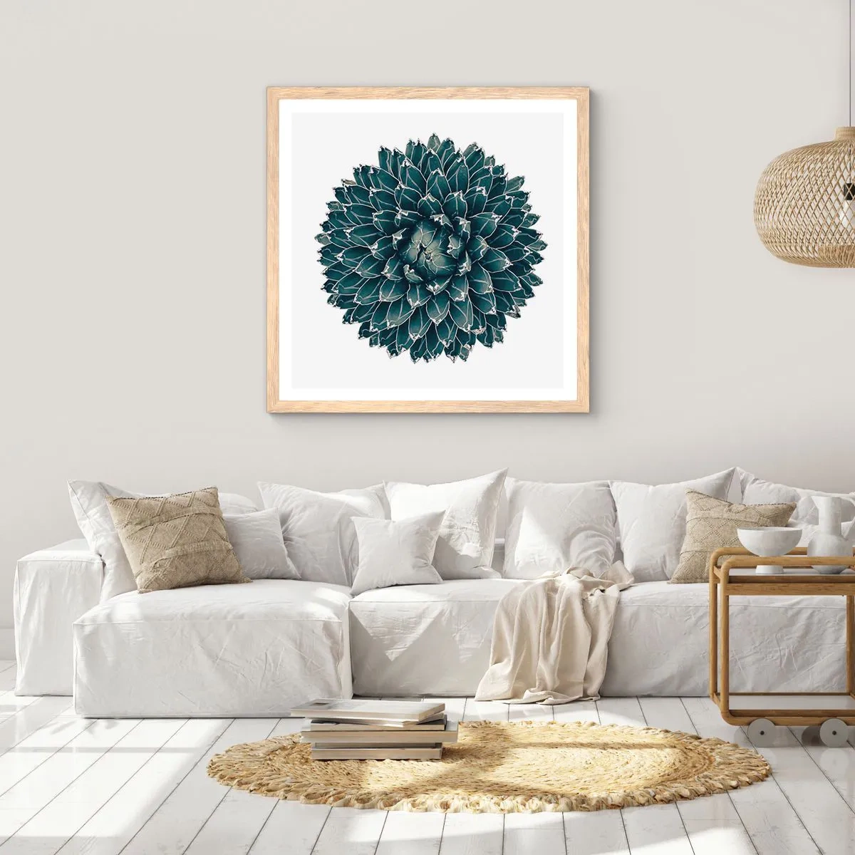 Poster in einem Rahmen aus heller Eiche - Stern der Wüste - 40x40 cm