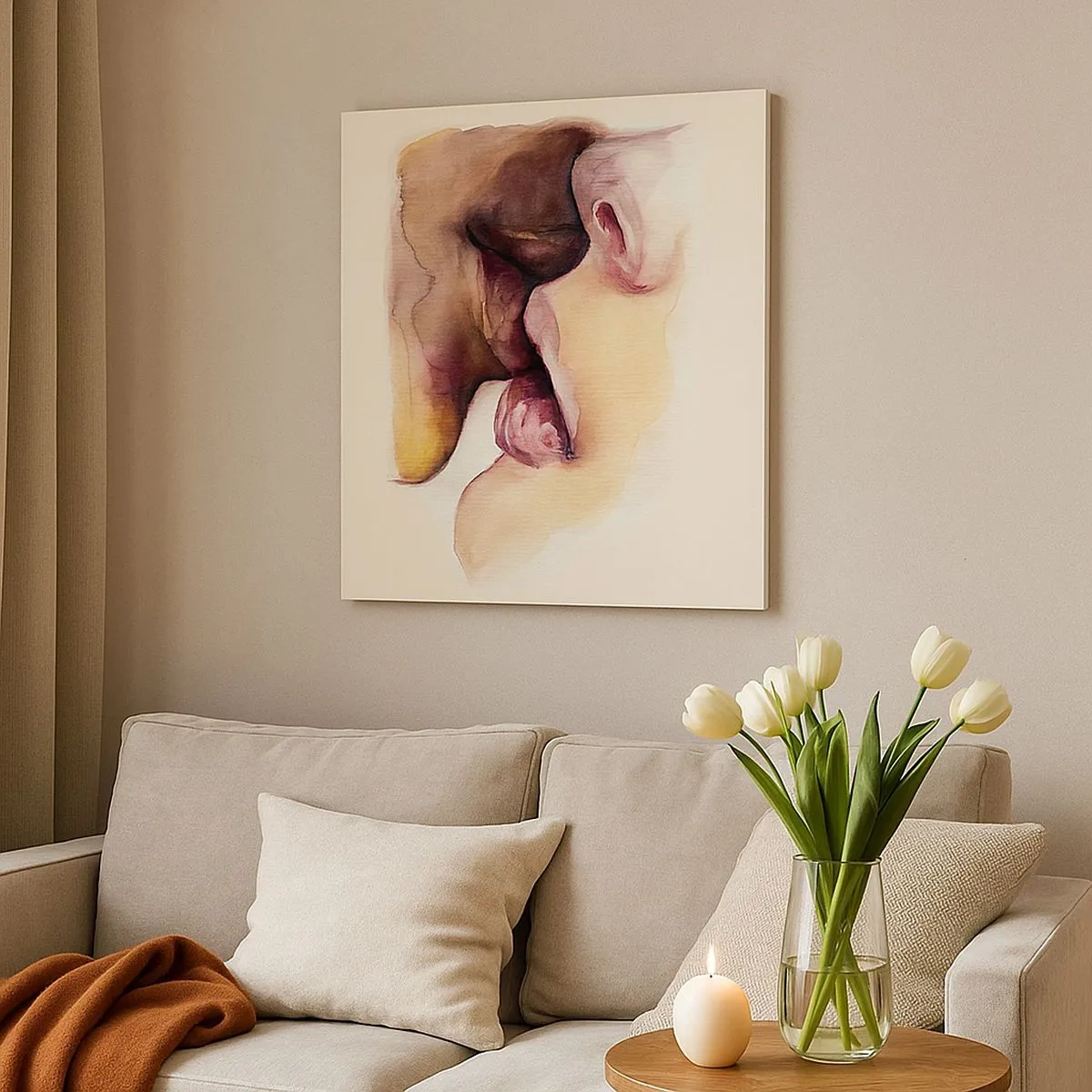 Bild auf Leinwand - Leinwandbild - Wie Tag und Nacht, Erde und Himmel - 30x30 cm