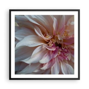 Poster in einem schwarzem Rahmen - Blühende Frische - 60x60 cm