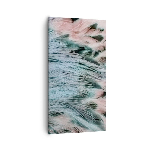Bild auf Leinwand - Leinwandbild - Saphirrosa Daunen - 55x100 cm